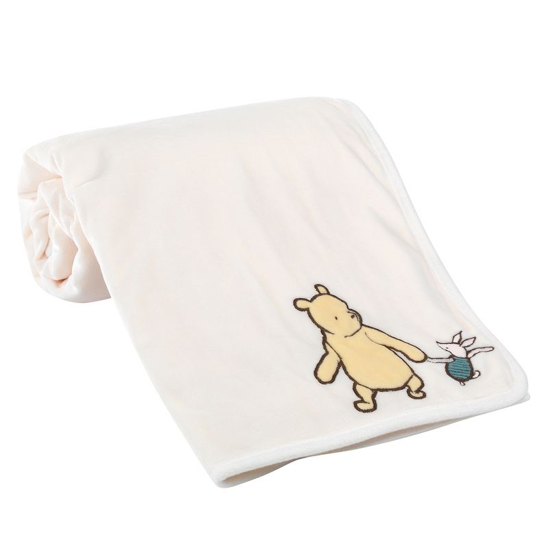 Lambs & Ivy Disney Baby Storytime Pooh Ultra Soft Fleece Baby Blanket - Cream, 5 of 8