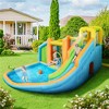 Yaheetech Inflatable Water Slide Bounce House with Water Slide, Cyan - 2 of 4