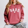 Simply Sage Market Women's Lightweight Garment Dyed Graphic Sweatshirt Babe Heart - 3 of 4