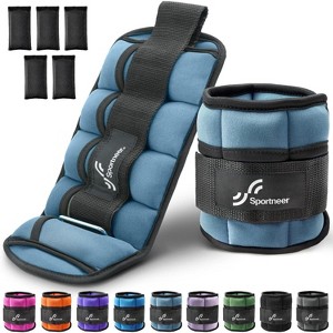 Sportneer Adjustable Ankle Weights for Women and Men 7 lbs/Pair Adjustable Leg Weights with Secure Straps - 1 of 4