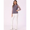 INSPIRE CHIC Women's Sleeveless Lightweight Button Up Quilted Round Neck Winter Puffer Vest - 3 of 4