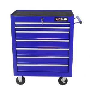 Maggift Tool Boxes and Totes, Mobile Storage with Locking Wheels and Drawers, Rolling Boxes for Metal Tool Cart of Workshop, Blue, 24.2"*12.9"*29.9" - 1 of 3