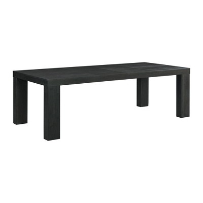 Jasper Black Wood Extendable Rectangular Dining Table