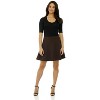 Rekucci Women’s Flared Flippy Skirt – Wide Waist Comfort Fit, 18" A-Line Ponte Skirt - 4 of 4