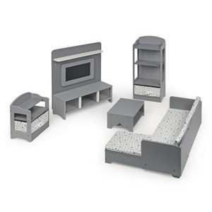 Media Room Furniture Set for 18" Dolls - Gray/White - 1 of 4