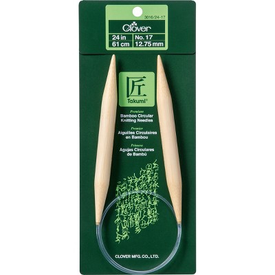 Takumi Bamboo Circular Knitting Needles 24"-Size 17