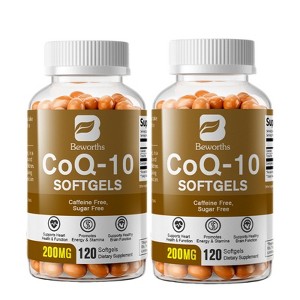 B Beworth CoQ10 200mg, Support Energy, Heart Healthy & Antioxidant, 120 Veggie Capsules - 1 of 4