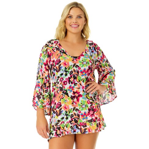 Swimsuit cover ups for women womens floral print swimsuit flounce