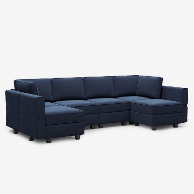 Belffin Modular Velvet Sofa with Storage Seat (6 Seats + 8 Sides)