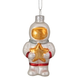 Northlight 3.5" White and Gold Glass Astronaut Christmas Ornament - 1 of 4