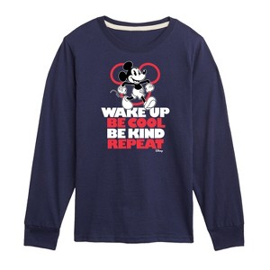 Boys' - Disney - Wake Up, Be Cool, Be Kind, Repeat Long Sleeve Graphic T-Shirt - 1 of 4