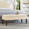 NicBex 48 Inch Storage Ottoman Bench Modern Velvet Bench with Arms, Button Tufted Cushion for Living Room, Bedroom, Entryway - 2 of 4