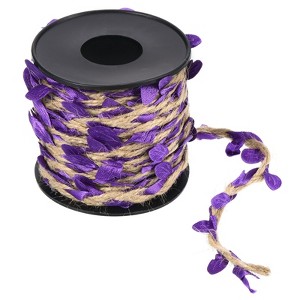 Unique Bargains Jungle Wedding Party Home Garden Decor Burlap Leaf Ribbon Jute Twine Artificial Vine - 1 of 4