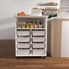 Vynxaria Storage cabinet, large-capacity storage, sturdy and durable, to enhance the taste of home, living room, bedroom, kitchen,  White - 2 of 4