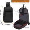 Sling Bag for Men 14-16",Crossbody Bag with USB Charging Port Fits 10.2inch iPad, Casual Daypack, Black - 3 of 4