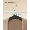 Velvet Hangers 60 Pack, Non-Slip Clothes Hangers with Silver-Colored Swivel Hooks, Slim Space-Saving for Closet, Heavy-Duty - 4 of 4