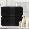 White Classic Luxury 100% Huge Cotton Bath Sheets Set of 2 - 35x70" - 4 of 4