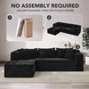 COZONY 106" Cloud Sectional with L-Shaped Chaise, Modern Modular Deep-Seat Sofa, Upholstered, Left-Facing - 4 of 4