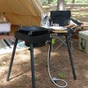 Bayou Classic Single Patio Camp Stove w/Side Shelf Features 6-in Cast Aluminum Burner 27-in Tall Cooker 13.5-in x 13.5-in Chefs Tailgates - 2 of 3