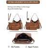 Purses for Women 3PCS, Crossbody Bags Set Large Leather Purse Shoulder Handbags with Wallet Adjustable Straps for Ladies Tote - 4 of 4