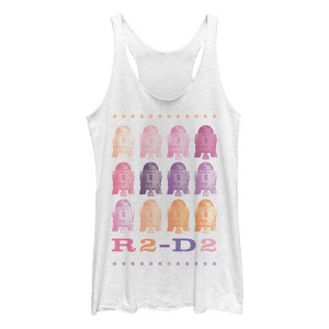 Women's Star Wars R2-D2 Colors Racerback Tank Top - 1 of 3
