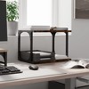 vidaXL Printer Stand 2-Tier Smoked Oak 16.1"x11"x13.2" Engineered Wood - 4 of 4