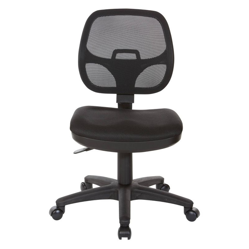 Mesh Screen Back Task Chair with Fabric Seat Black - OSP Home Furnishings, 4 of 10