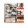 Book Shelf, Triple 5 Tier Bookcase, Industrial Wood Bookshelf With 14 Open Display Shelves, Wide Book Case With Metal Frame For Living Room Bedroom H - 4 of 4