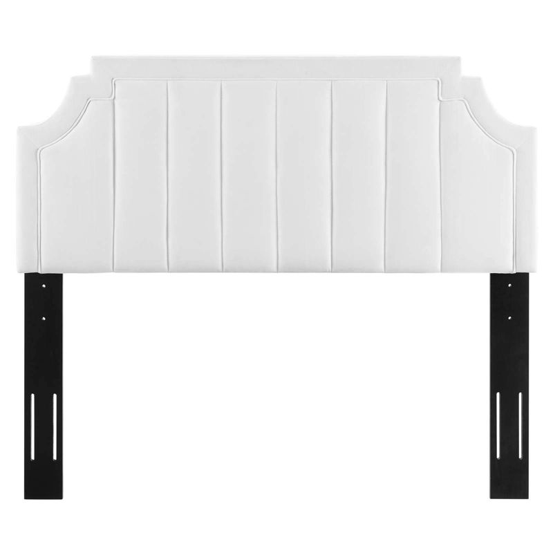 Twin Alyona Channel Tufted Performance Velvet Headboard White - Modway, 3 of 8