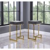 Best Master Furniture,Dorrington Velvet Backless Counter Height Stool (Set of 2) - 2 of 2
