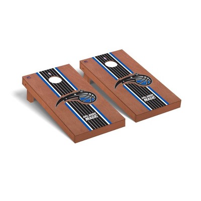 NBA Orlando Magic Premium Cornhole Board Rosewood Stained Stripe Version