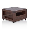 La Jolla Farmhouse Storage Coffee Table Vintage Walnut: Dual-Sided Drawer, Open Shelf, Caster Wheels - HOMES: Inside + Out - 4 of 4
