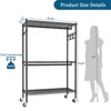 Kumasinova Freestanding Coat Racks,Portable Clothes Rack with Adjustable Shelves,Coat Rack with Metal Frame,Clothing Racks for Hanging Clothes - 2 of 4