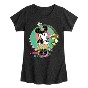 Girls' - Disney - Minnie Mouse Cute Fitted Short Sleeve Graphic T-Shirt - 1 of 4