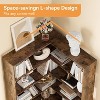 COUCHETA 71’’ Tall 6-Tier L-Shaped Corner Modern White Wood Bookcase,  Storage Shelf with Baffles for Living Room & Home Office - 4 of 4
