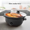 Elite Cuisine 6qt Diamont Slow Cooker - Black - 2 of 4