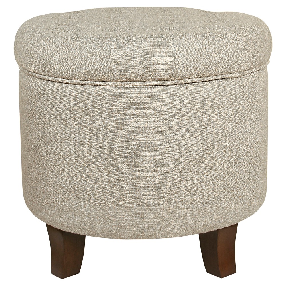 Boho Tufted Storage Ottoman Twine Light Brown - HomePop was $89.99 now $67.49 (25.0% off)