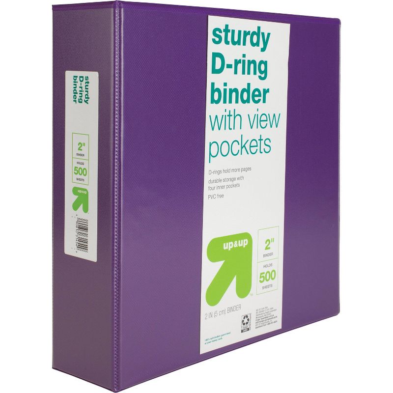 2" 3 Ring Binder Clear View - up & up™, 2 of 6