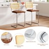 NicBex Set of 2 PU Leather Bar Stools,Counter Height Bar Stools with Rattan Back,Armless Bar Chairs for Kitchen Island,Dining Room,Home Bar - 4 of 4