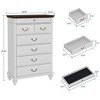 7 Drawers Dresser for Bedroom, Farmhouse 50" Tall Wood Chest of Drawers with Rustic Handle - 2 of 4