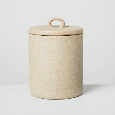 Medium 5.75" Textured Ceramic Bath Canister Natural - Hearth & Hand™ with Magnolia