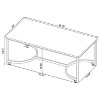 Leona Coffee Table Faux White Marble/Satin Nickel - Coaster - 4 of 4