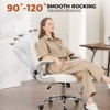 COMHOMA  Leather Office Chair, Big and Tall Office Chair 300LBS Wide Seat, High Back Executive Leather Chair Adjustable Task Chair Lumbar Back - 2 of 4