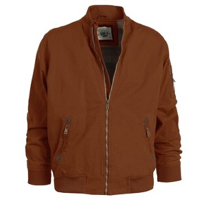 Gioberti Men's 100% Cotton Sportwear Full Zipper Twill Bomber Jacket - 1 of 3