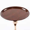 Small Metal Round End Table with Mermaid Tail Pedestal and Tray-Style Top for Living Room - 3 of 4