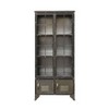 Storied Home Metal 57.5" Tall Decorative Storage Cabinet Gunmetal: Fixed Shelves, Adult Assembly Required - image 3 of 4