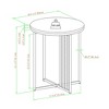 NicBex 18"W Metal End Table with Metal Legs and Grooved Design Side Table Nightstand for Living Room - 4 of 4