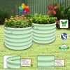 JUJABU 4-Pack Kids Raised Garden Beds – 24"x24"x18" Round Galvanized Planters for Veggies & Flowers - 3 of 4