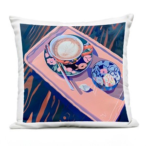 Stupell Industries Vibrant Modern Latte Tray Outdoor Decorative Throw Pillow, 18 x 18 - 1 of 3