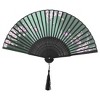 Unique Bargains Ladies Ancient Flower Print Tassel Pendant Folding Fan - 2 of 3